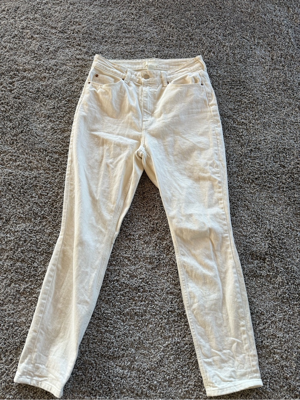Women’s High-Rise Cream Jeans